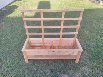 Cedar Raised Large Planter Box with Trellis Perfect for Vegetables & Herbs 47"x 16" x 16" (2 For 140