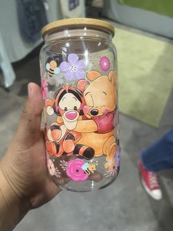 Last Minute Christmas Gifts 16oz Glass Cup With Lid And Straw