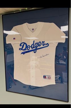 Duke Snyder autographed Dodgers jersey – framed with COA