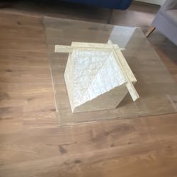 Glass Stone Coffee Table 