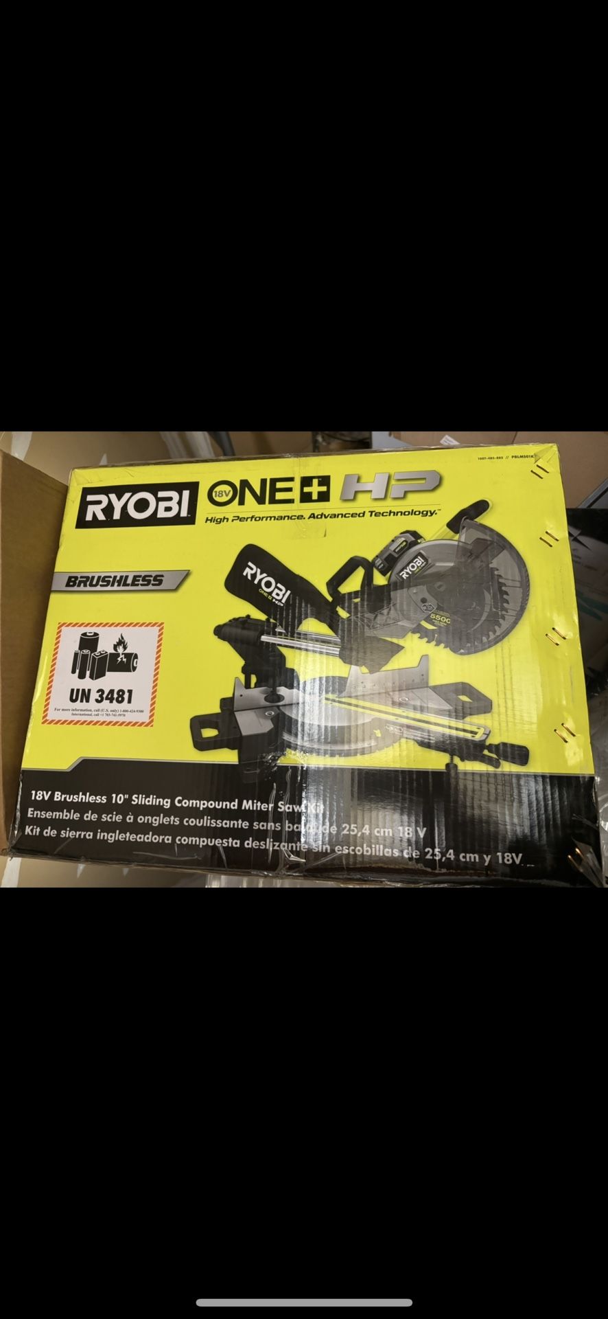 ONE+ HP 18V Brushless Cordless 10 in. Sliding Compound Miter Saw Kit with 4.0 Ah HIGH PERFORMANCE Battery and Charger