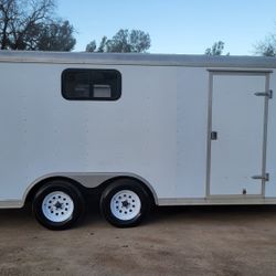 20 by 8 foot total length cargo enclosed storage trailer...... California title....... smooth walls inside!!!! not plywood 
