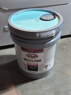 5 Gallon Glidden Interior Flat Paint Teal Blue / Pintura Interior Azul Verde