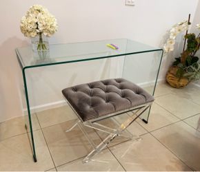 Glass Desktop & Sunpas Acrylic Bench Set