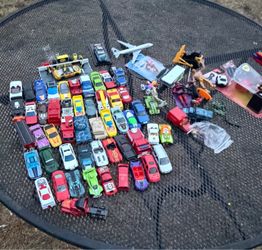 Large Lot of Die-Cast Toy Cars and Figures