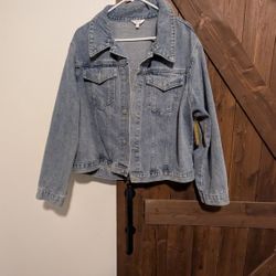 Plus Size Waist Length Jean Jacket 2 X