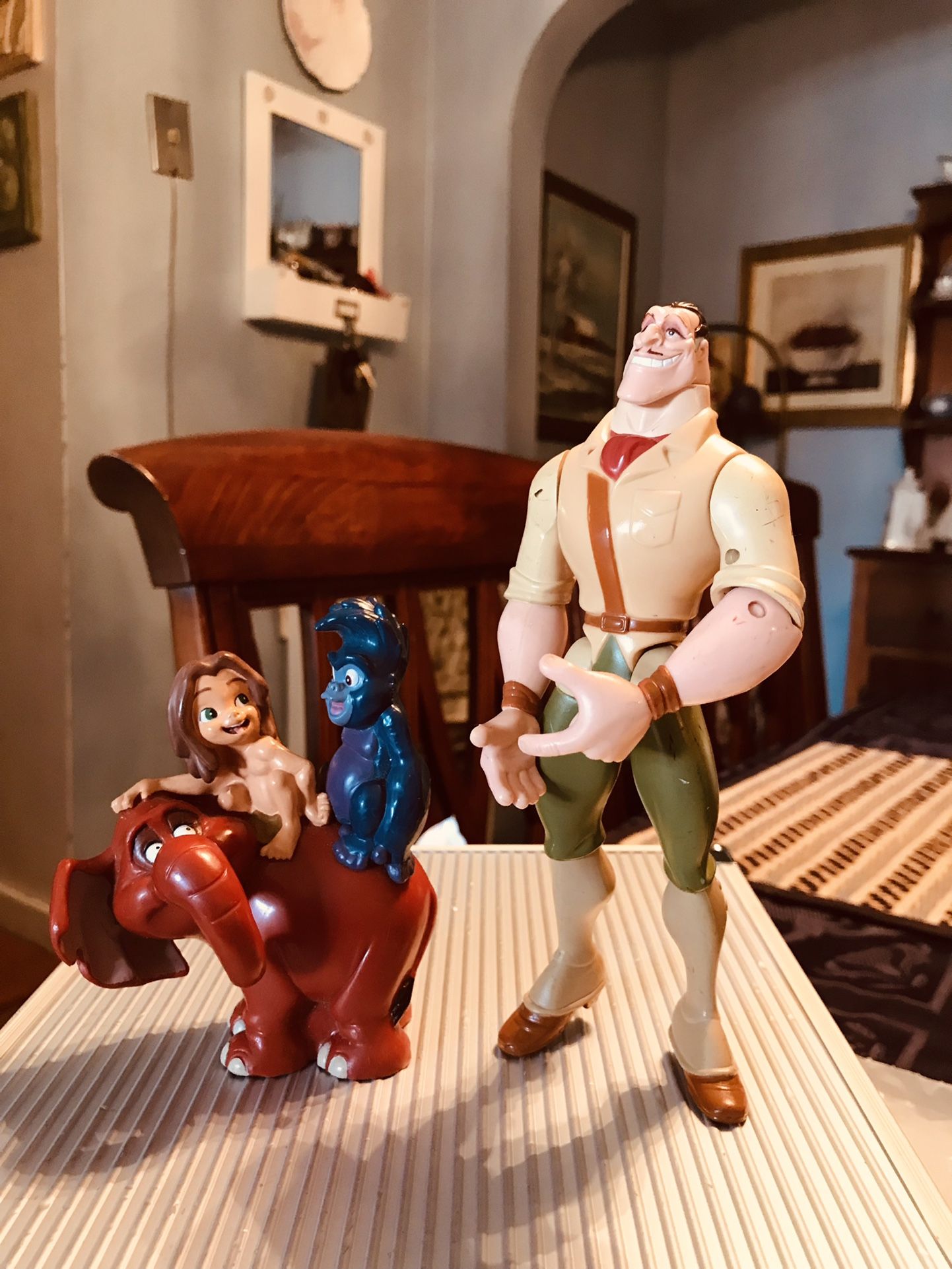 Vintage Tarzan Figures Tarzan, Tantor, Kala And Clayton 4’ Inch and 7’ Inches (PVC) Not McDonald’s
