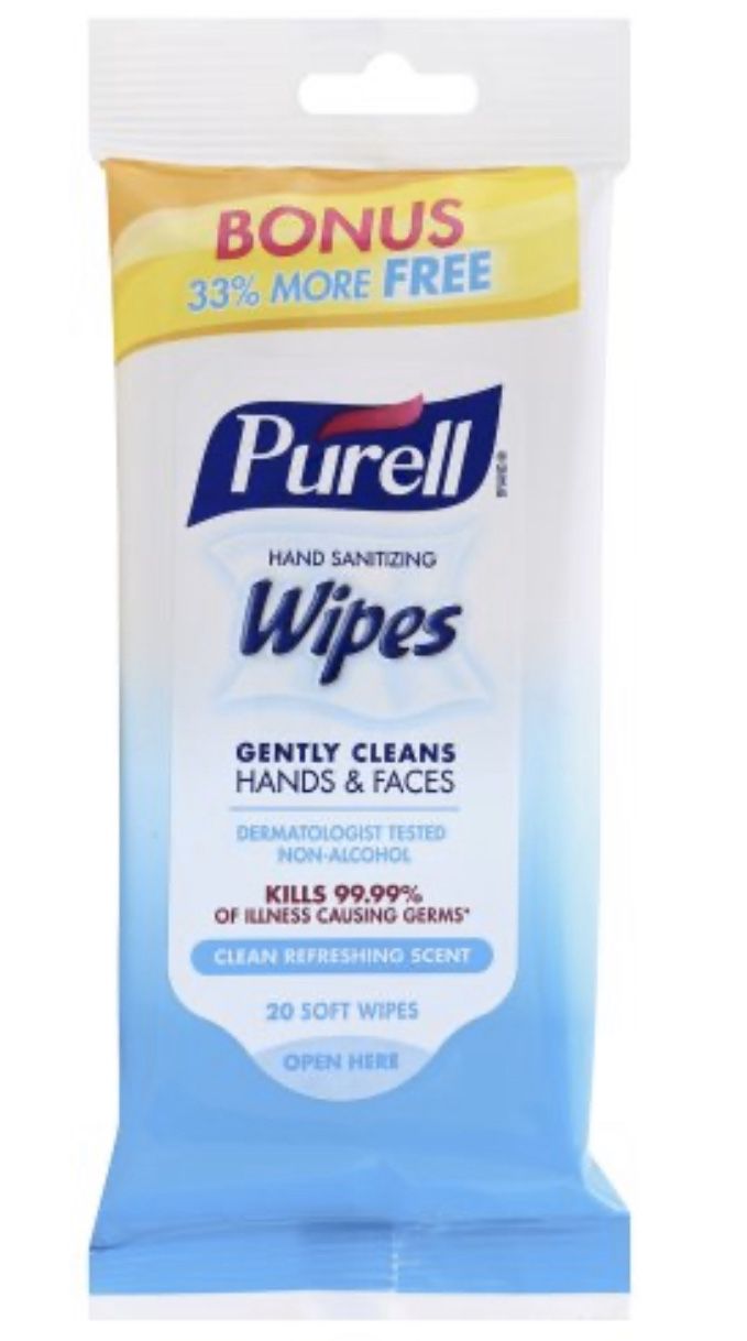 PURELL Sanitizing Hand Wipes Kills 99.99% Germs Bacteria - 20 Count