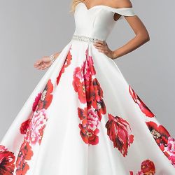 Floral Ballgown Prom Dress