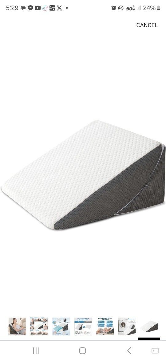 NEW Wedge Pillow with Memory Foam Top