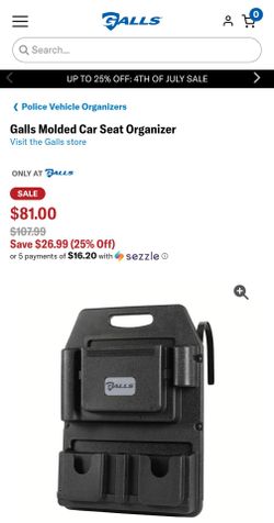 Galls Molded Car Seat Organizer for First Responder