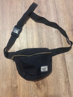 Herschel Black Canvas Fanny Pack
