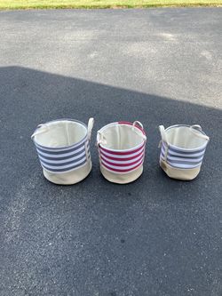 3 nesting canvas storage