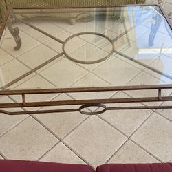 Traditional Coffee Table (Metal & Glass)