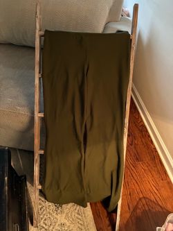 Olive Green Wide-Leg Pants