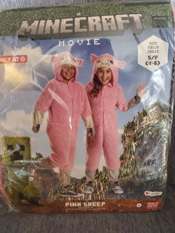 Minecraft Movie Pink Sheep Child Costume Size S (4-6)