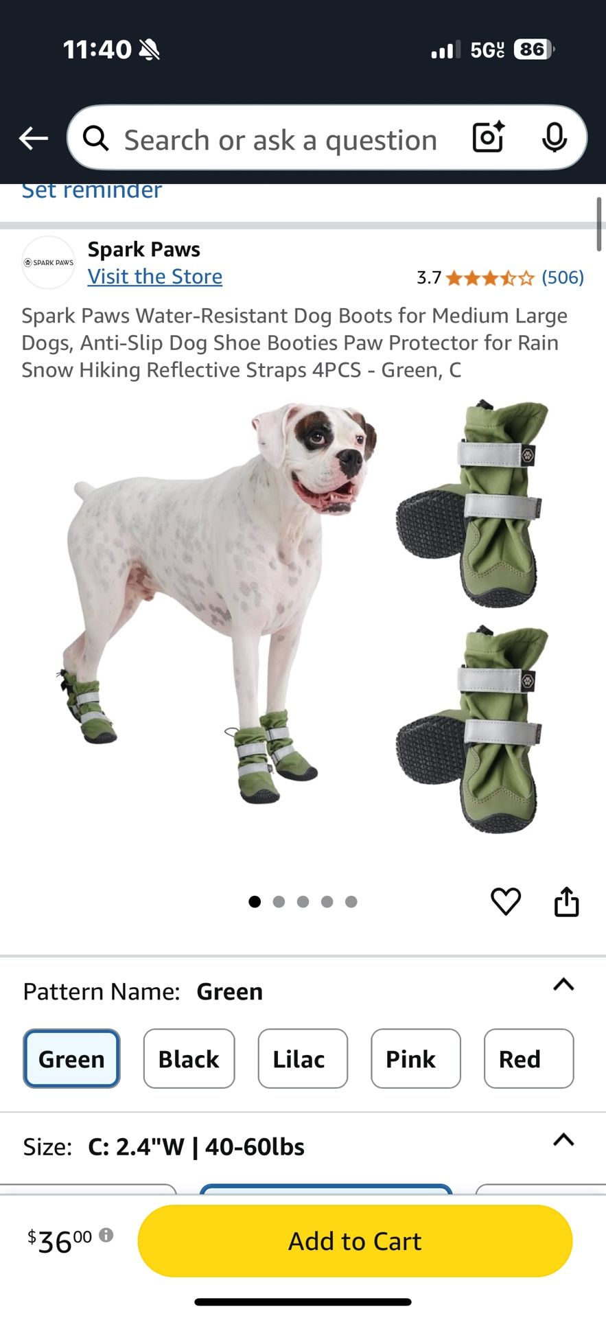 Dog Snow Shoes Large and Medium Sizes
