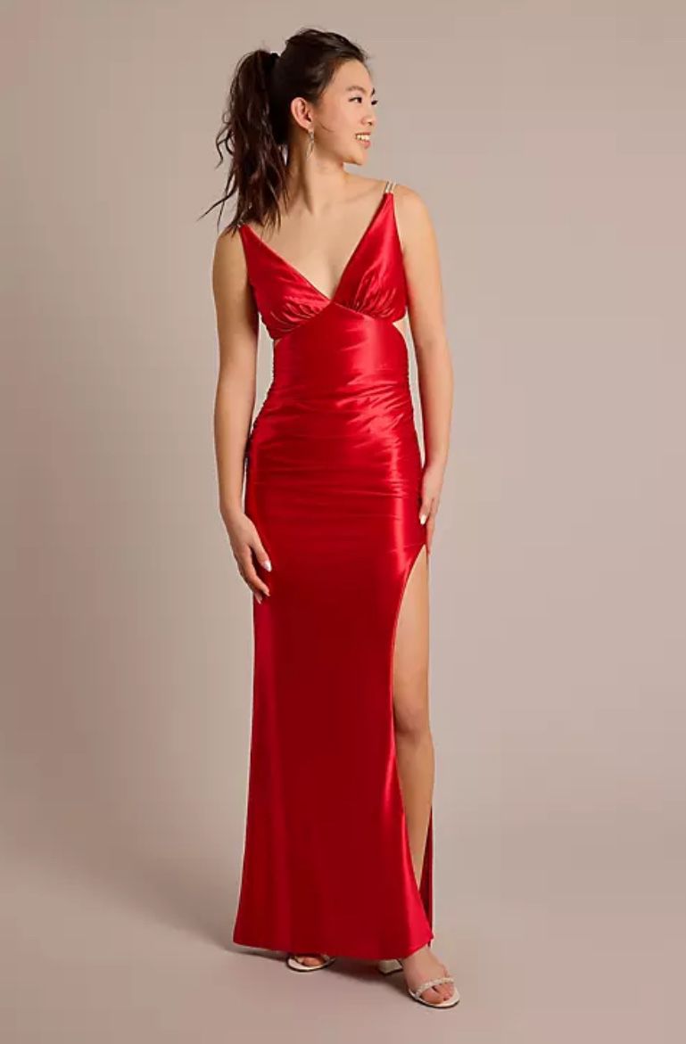 Red Satin Prom Dress Limited Edition