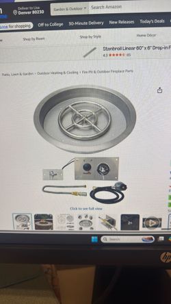 StanBroil 19 inch Drop in Round Fire Pit Kit