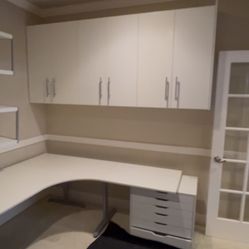 Modern White Office Furniture Set – Desks, Cabinets & Storage