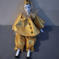 Jester/mardi Gras Porcelain Doll