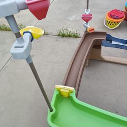 Step 2 water Play used condition durable plastic with some markings

Used condition
Description
The Pump & Splash Shady Oasis is an outdoor water acti