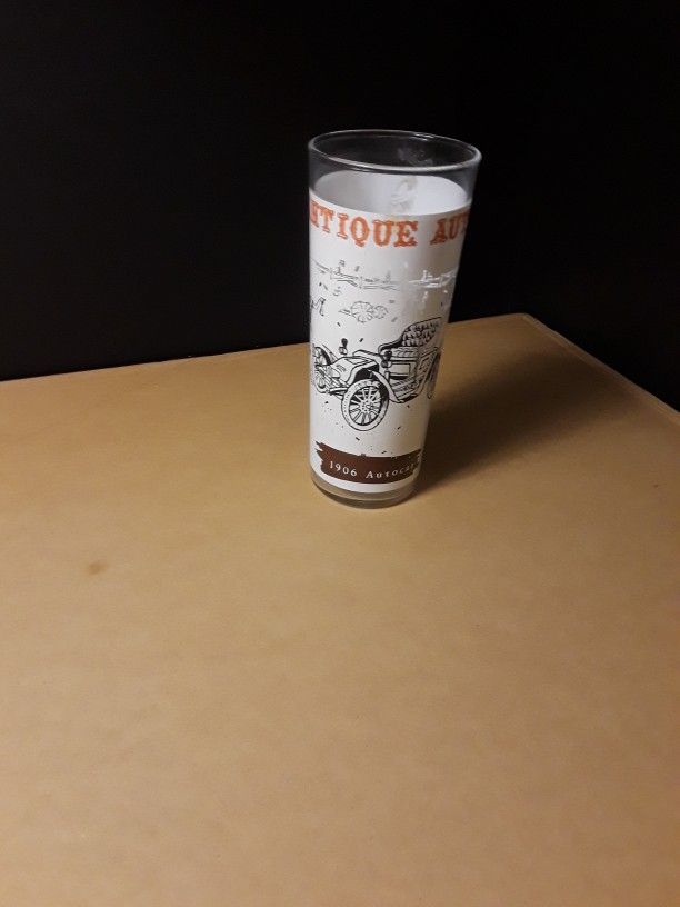Antique Auto Drink Glass
