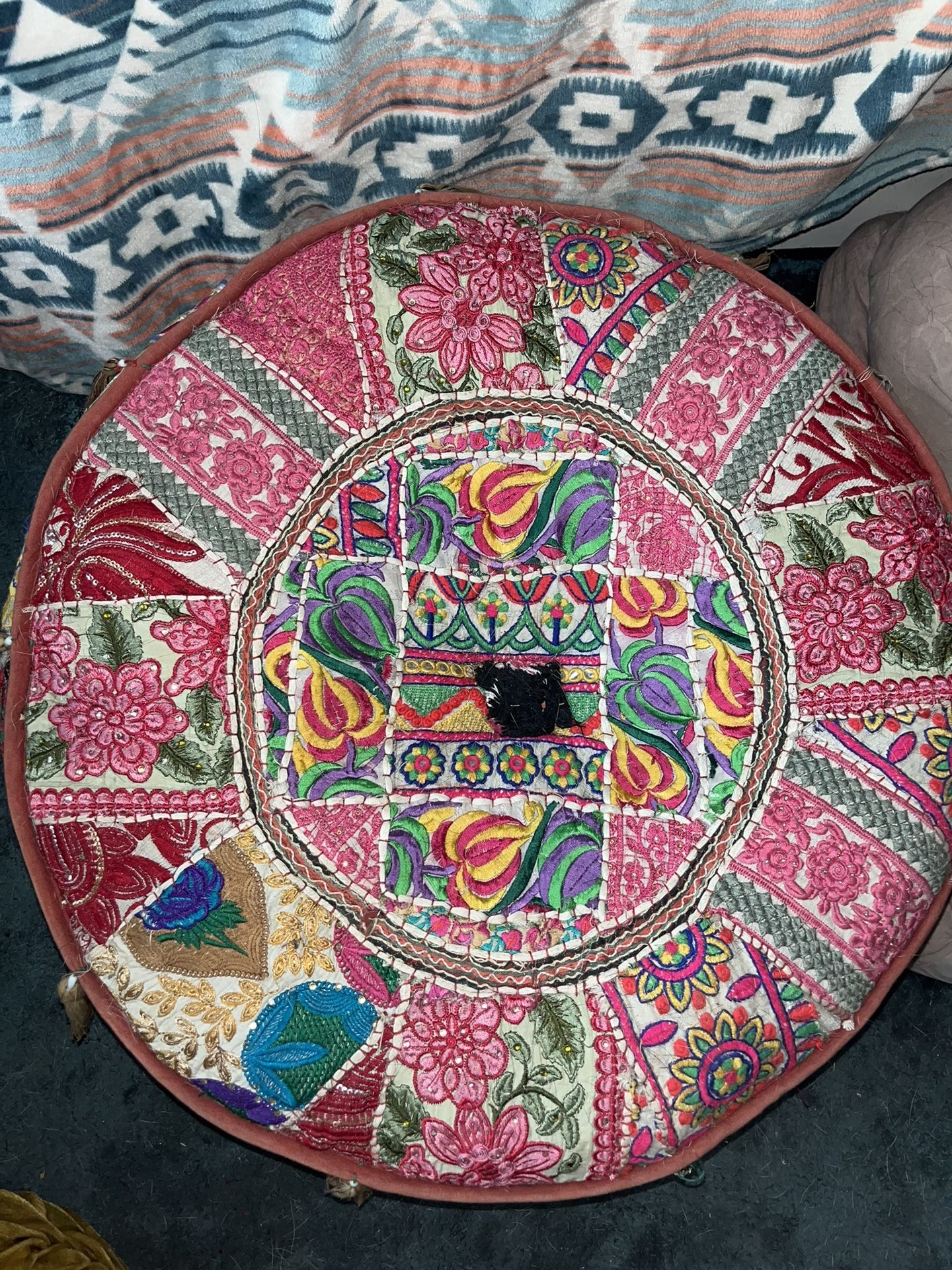 Boho/Moroccan Ottoman Poof