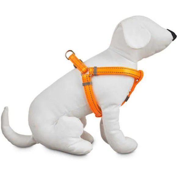 NWT YOULY Reflective Adjustable Padded Orange Dog Harness-S
