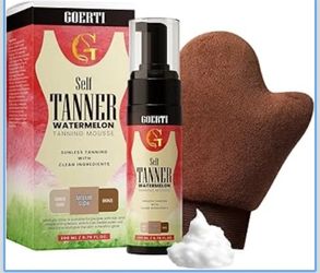 Foaming Sunless Tanner, Self Taning Mousse, Instant Tan, Streak-Free,Quick-Dry Formula for a Natural, Vegan Watermelon Scented Tanning Mousse for Flaw