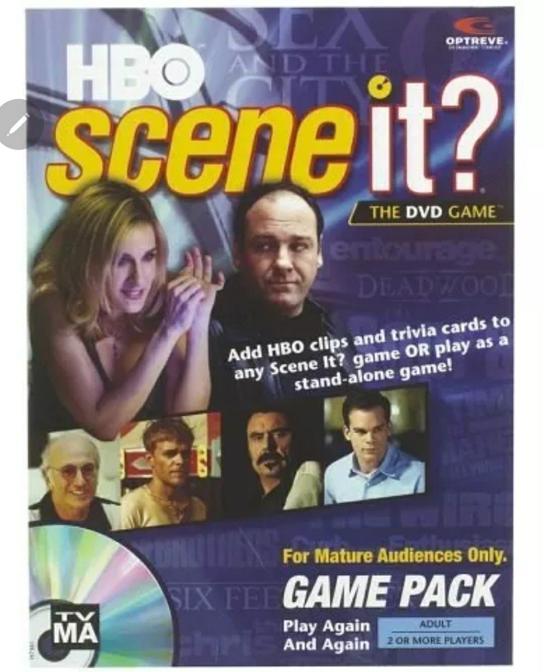 HBO SCENE IT? DVD Game Expansion Pack Sopranos Sex City Curb Your Enthusiasm