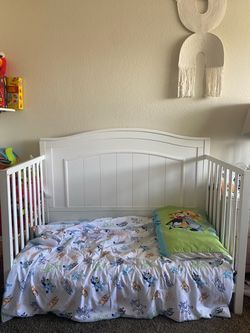 White Convertible Crib Toddler Bed