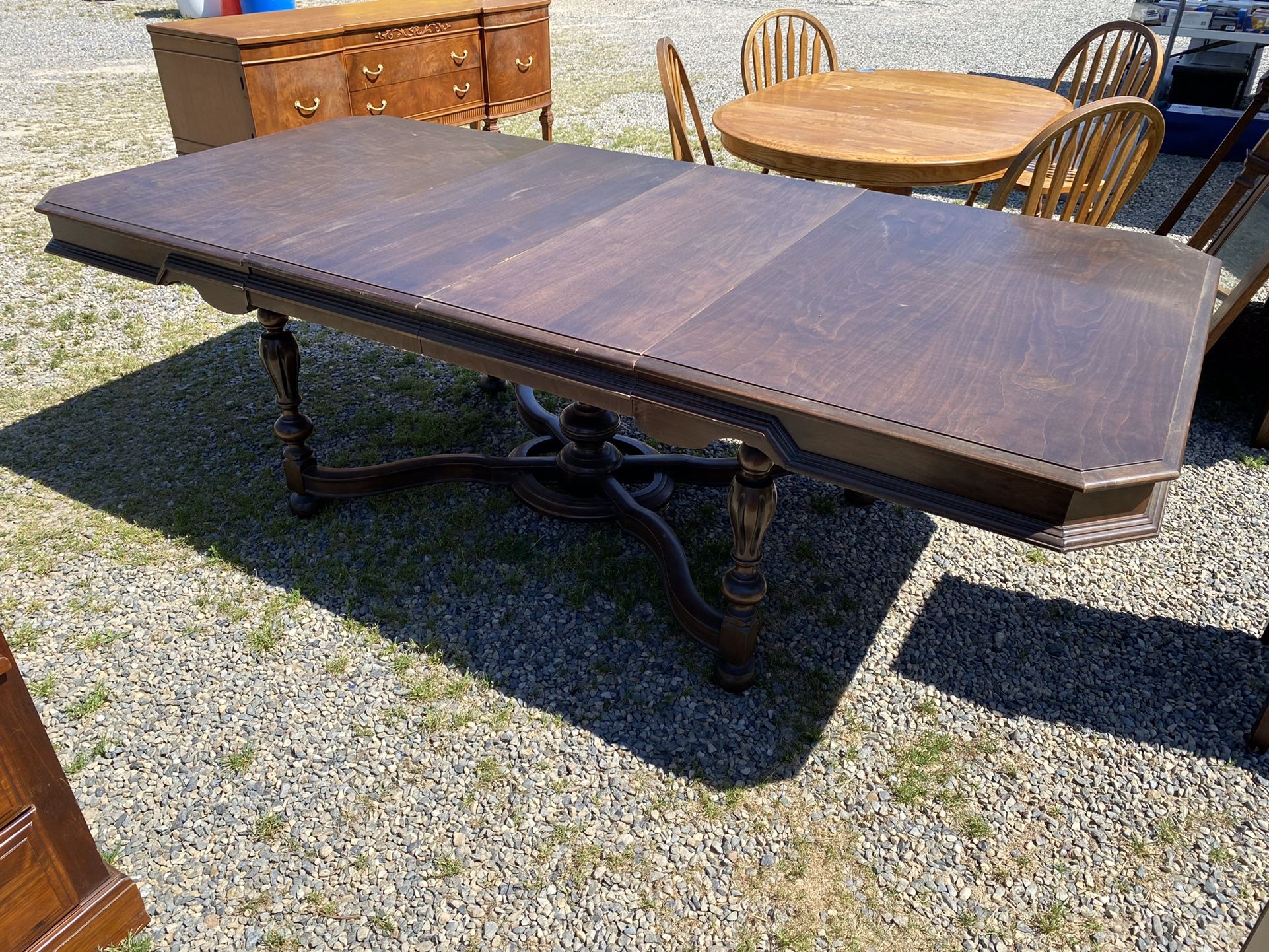 Large Antique Dining Table 