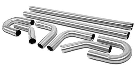 LA Zona Auto Parts 8 Pieces 2.5 in. OD Custom Mandrel-Bends Exhaust Pipe Kit Stainless Steel Pipas Tubos Escape