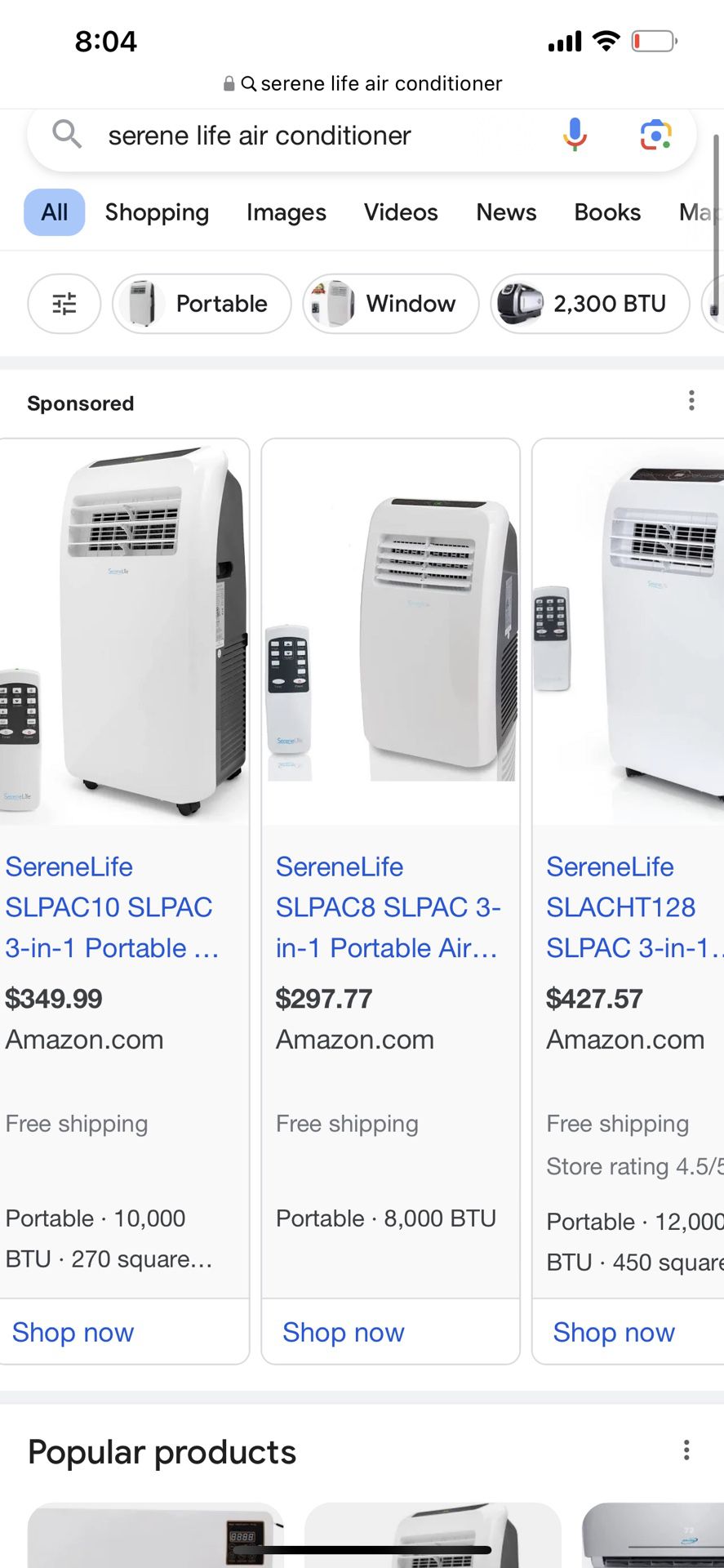 Serene Life Air Conditioner