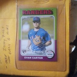 EVAN CARTER 2024 Topps Heritage Real One Autograph 
