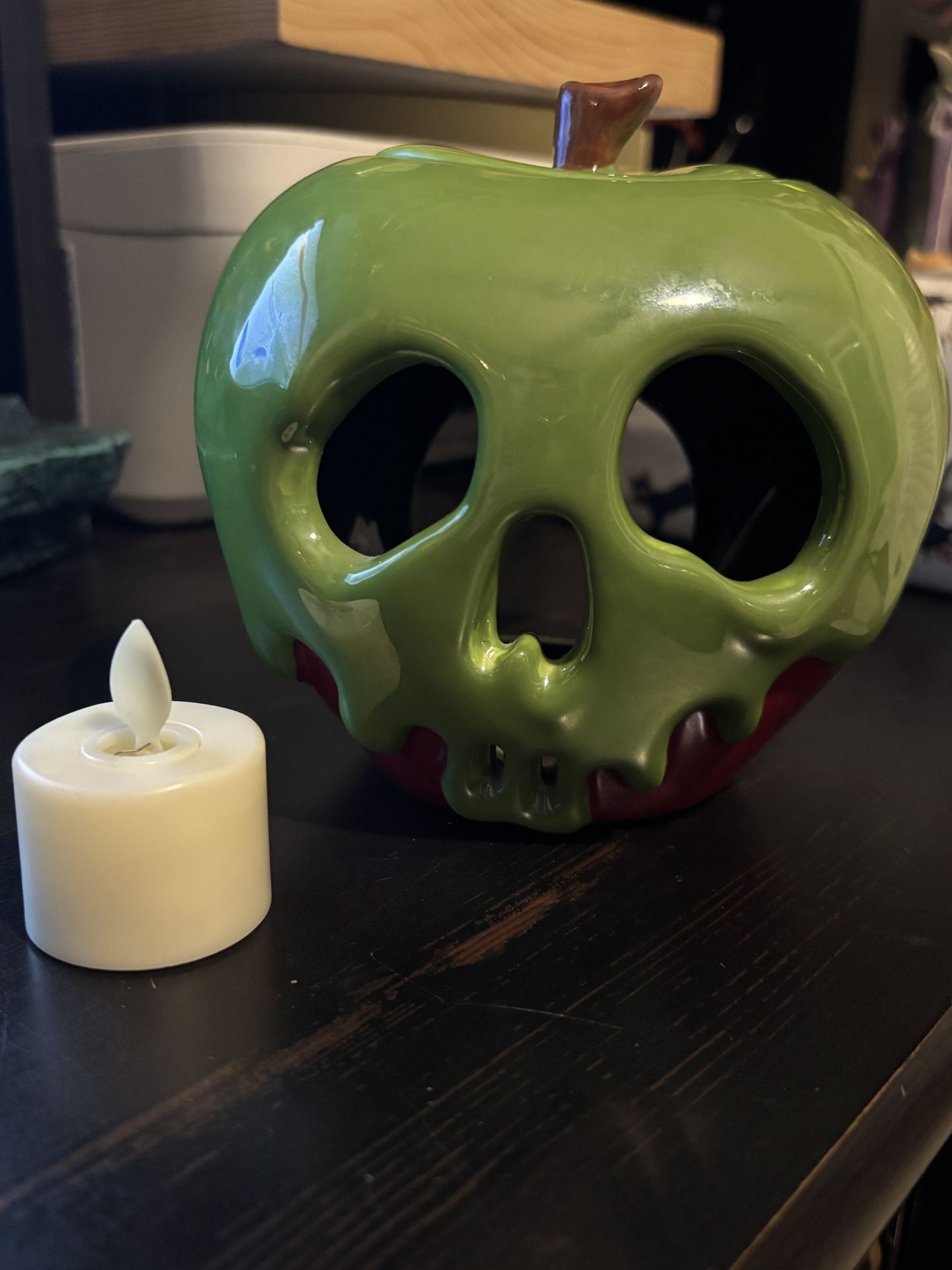 Disney Snow White Poison Apple Votive With Candle