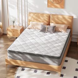 12”Twin Xl Gel Memory Foam and Innerspring Hybrid Mattress in a Box with Individual Pocket Spring for Motion Isolation & Silent Sleep, CertiPUR-US