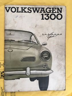 1965 VW Karmann Ghia Owners Manual 