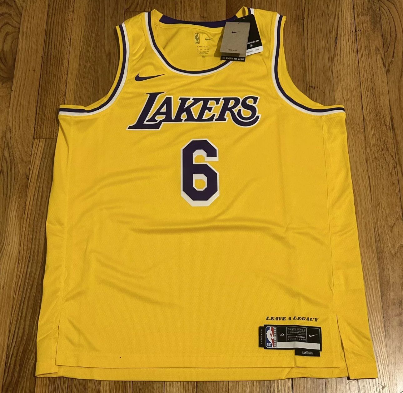 Nike NBA LA Lakers Icon Edition LeBron James #6 Jersey Men's XL & XXL NWT