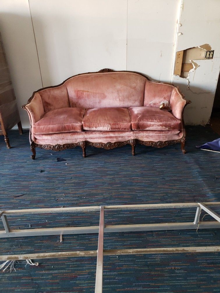 Antique Sofa And Chair Needs Upholstery