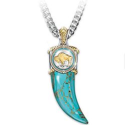 Spirit Of The West" Genuine Turquoise Pendant Necklace