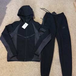New Nike Tech Fleece SET Hoodie Jacket Pants Joggers Sweats Black Men’s XS