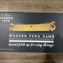 Wooden Pong Game Miniature beerpong