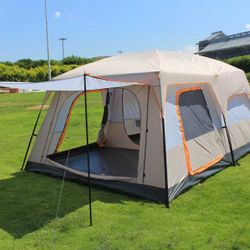 Large Waterproof Family Tent 14x10 FT – 6-8 Person Outdoor Camping Shelter