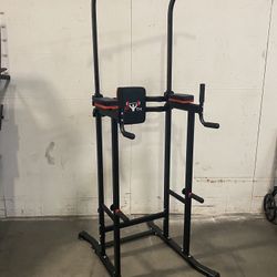 New 550 lbs Capacity Pull Up Bar Power Tower Dip Stands Fitness Exercise