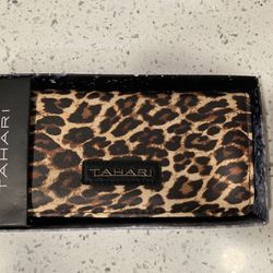 Tahari Leopard Clutch Wristlet 