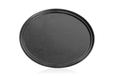 New Star Foodservice 25576 NSF International Certified Plastic Non-Slip Tray, 24-Inch x 29-Inch, Oval, Black