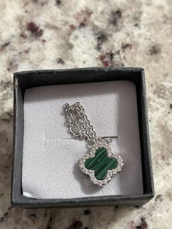 925 Silver Four Leaf Clover Necklace 