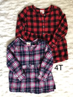 Toddler Girl Flannel Shirts 4T
